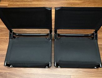 Black Folding Stadium Bleacher Seats – Set of 2