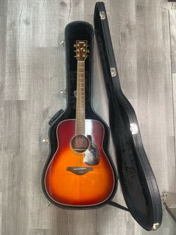 Yamaha FG735S Folk Acoustic Guitar - Vintage Cherry Sunburst - w/ Hard Case (A1D022890)