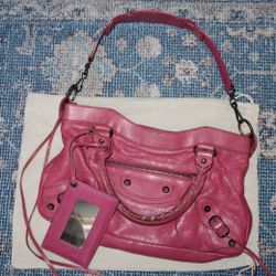 Authentic Pink Balenciaga City Bag