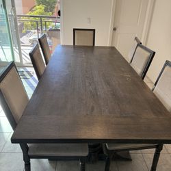7ft Long Wooden Dinner Table