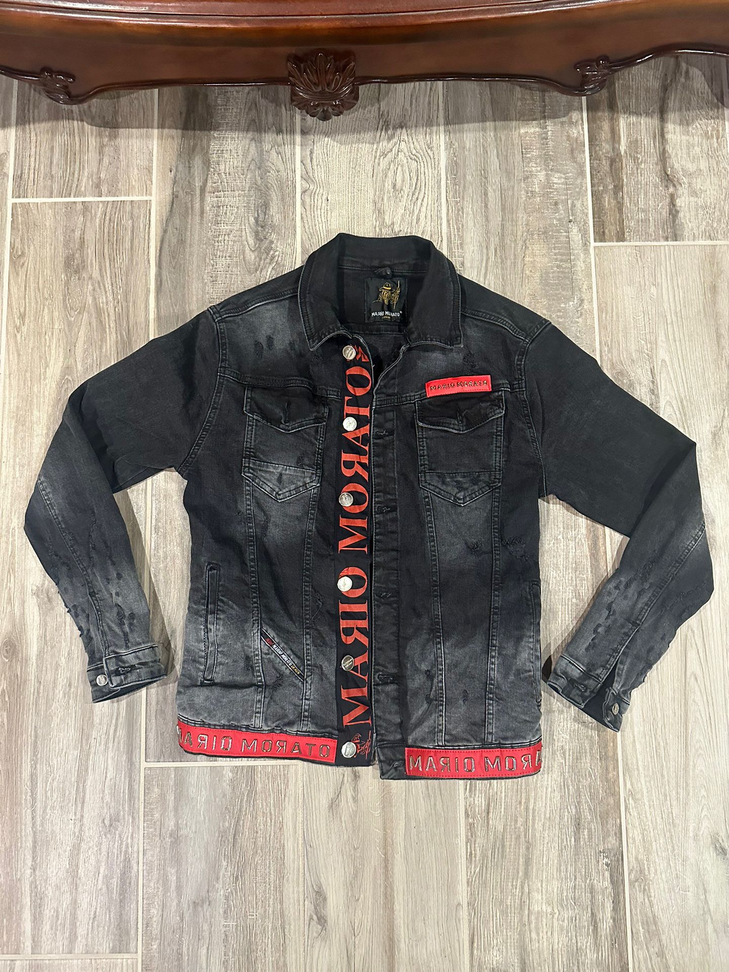 MARIO MORATO DENIM JACKET Black/Dark Gray (M)