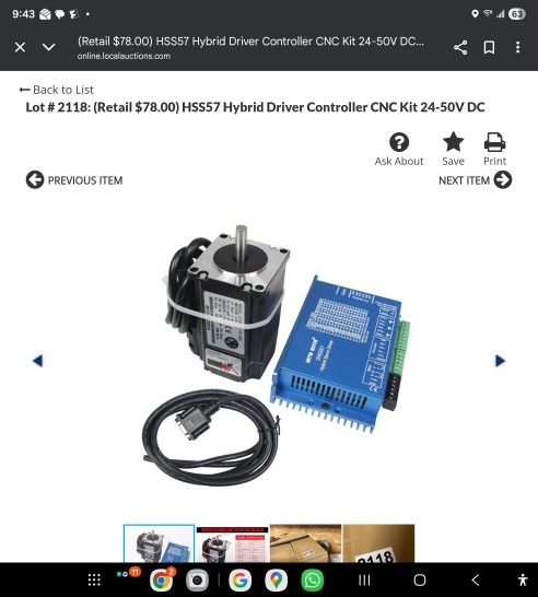 HSS57 HYBRID DRIVER WITH CONTROLLER CNC KIT