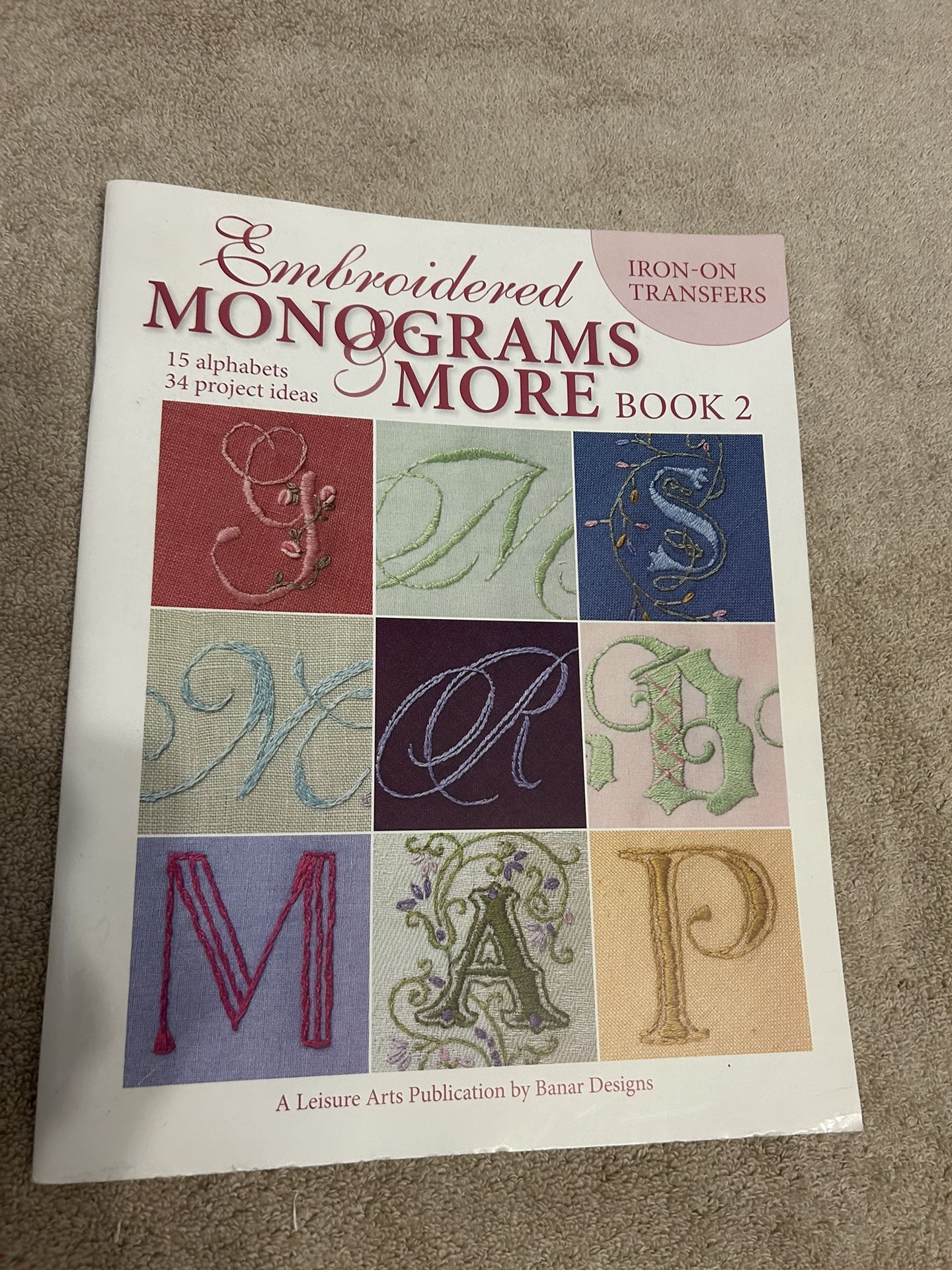 Embroidered Monogram Book With Numerous Patterns & Instructions