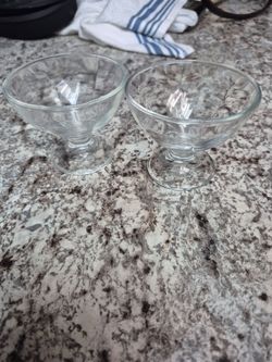 Two dessert or fruit cups