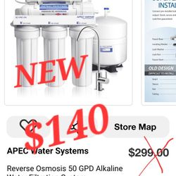 APEC Water Systems
Reverse Osmosis 50 GPD Alkaline Water Filtration System