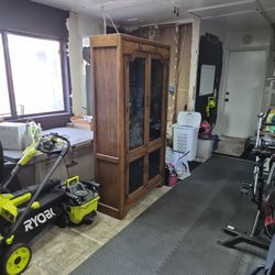 Vintage Wardrobe With Glass