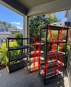 Heavy Duty 4-Shelf Plastic Shelving Unit