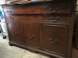 Antique buffet table
