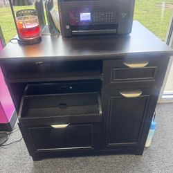 Printer stand with drawers