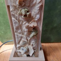 Water Fountain  H 15", W 7"1/4 x 7"1/4,  Polystone, Heavy
