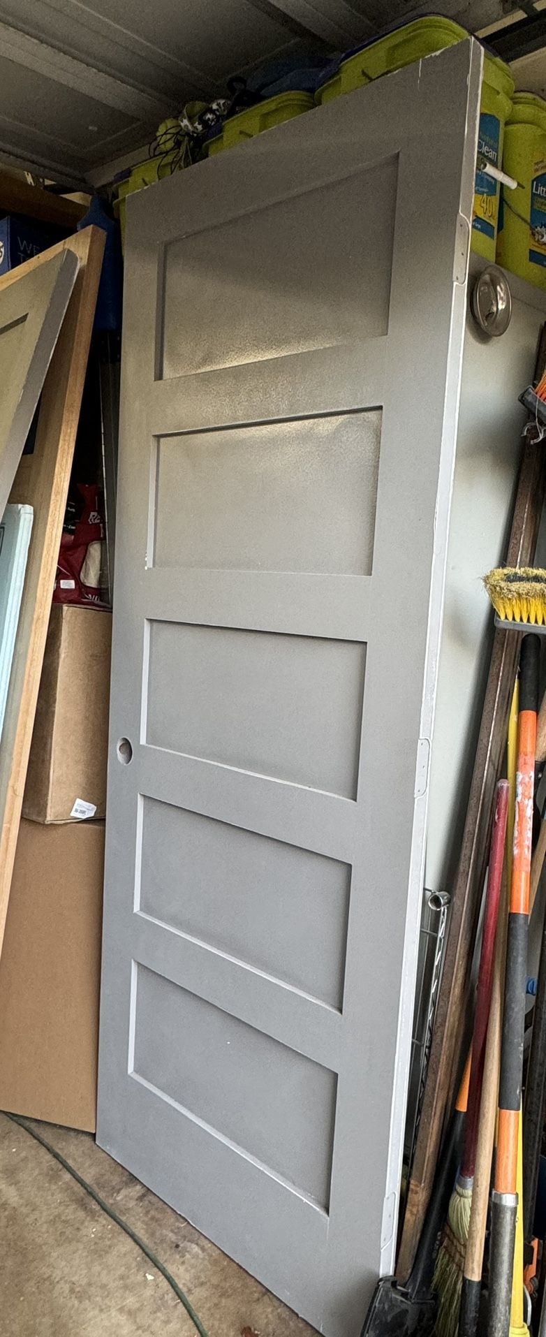 2 AS IS NEW 32”x 80” 5 Panels Pre Hang Doors