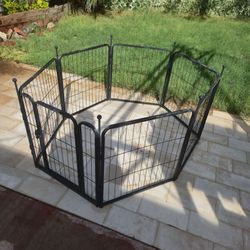 Black Metal Pet Playpen Exercise Pen