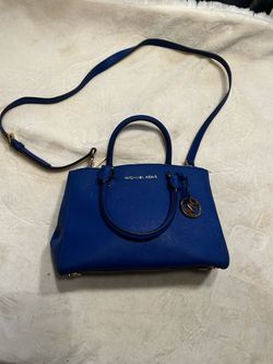 Michael Kors Blue Saffiano Leather Satchel