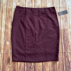 Mossimo Women’s Tweed Pencil Skirt Bloodstone Sz 16