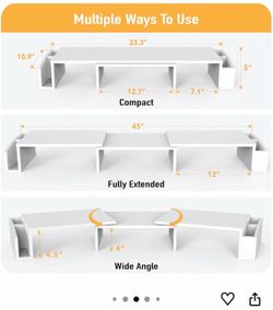 Monitor stand white