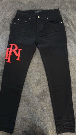 Black Amiri Jeans w Red
