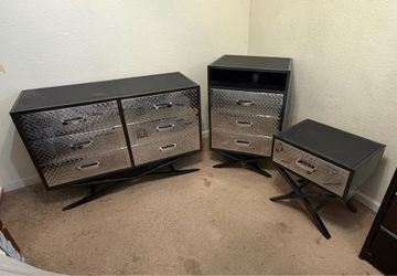Dresser,2 night stands and desk