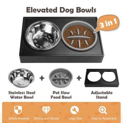 Adjustable Doggy Bowl Stand. Se Habla Español.