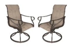 Luxury Sturdy Steal 2 Outdoors Dining Chairs In Bronze