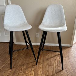 Bar Stools I Ivory  Canvas