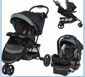 Baby Trend EZ Ride SE Travel System with Secure-Lift Infant Car Seat, Dash Sage