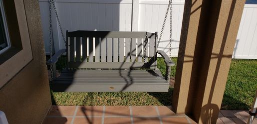 52".vinyl porch swing 6 months old