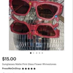 Sunglasses Rhinestone Flower 