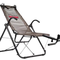 Abs Trainer FitNation Core Lounge Ultra Workout Chair Ab Trainer  with Rep Counter Grey