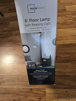 Mainstays 72" Black Combo Floor Lamp with Modern Reading Lamp