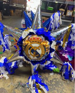 Real Madrid football soccer bola star pinata