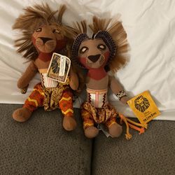 Two Lion King The Musical Plushies