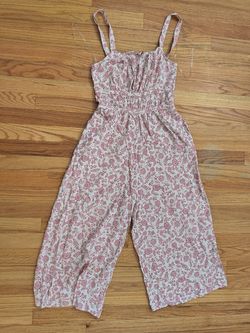 Women's pink floral romper