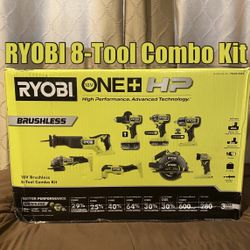RYOBI ONE+ HP 18V Brushless Cordless 8-Tool Combo Kit