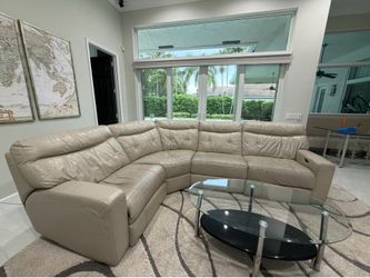 Sectional leather sofa