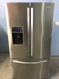 Perfect Condition Stainless Steel Whirlpool French Door Refrigerator