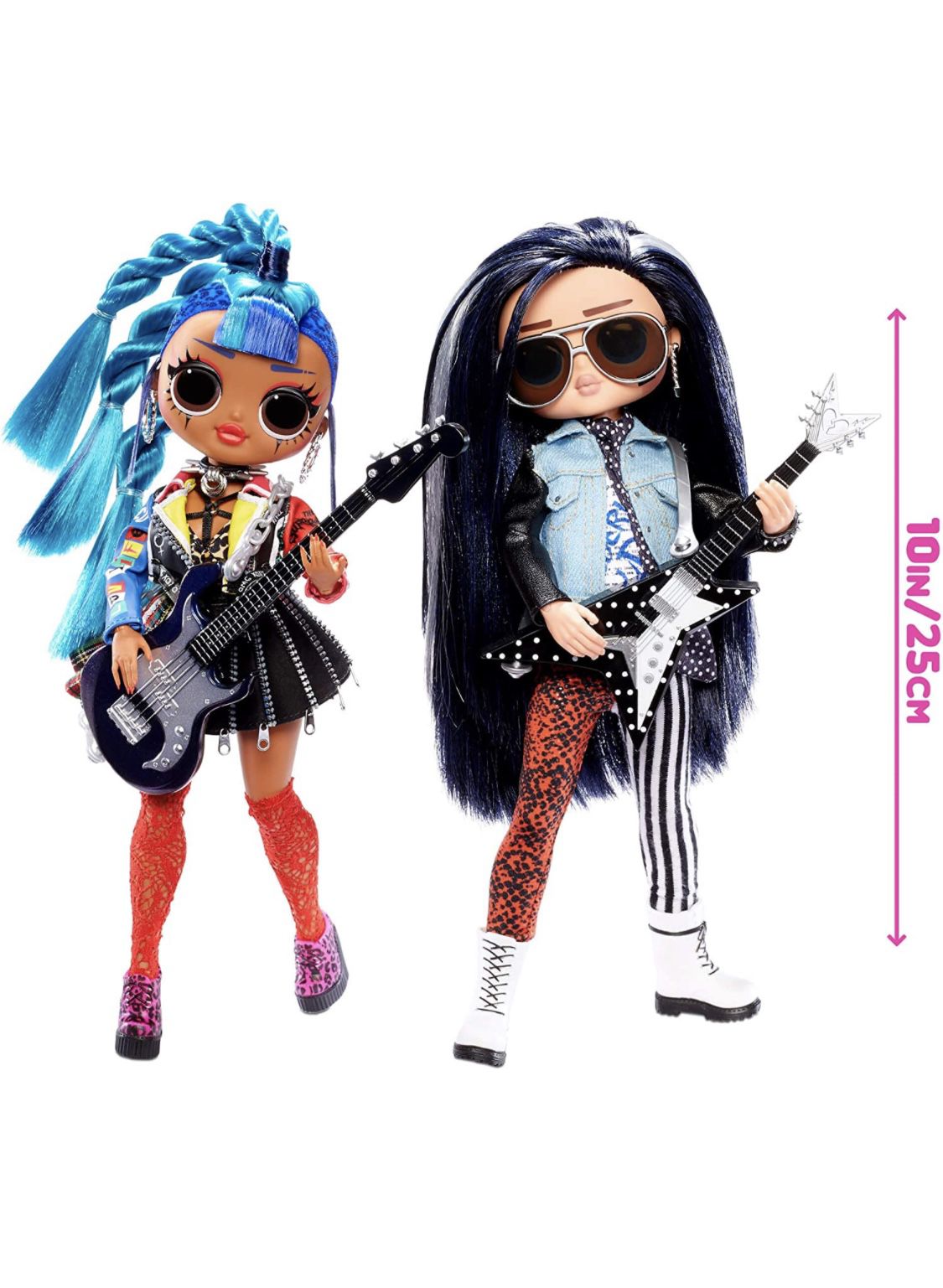 L.O.L. Surprise! O.M.G. Remix Rocker Boi and Punk Grrrl 2 Pack – 2 Fashion Dolls with Music