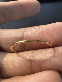 Minimalist 333 8K Gold Size 7 Ring