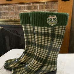 MLS Portland Timbers Women’s Size 8 Rainboots