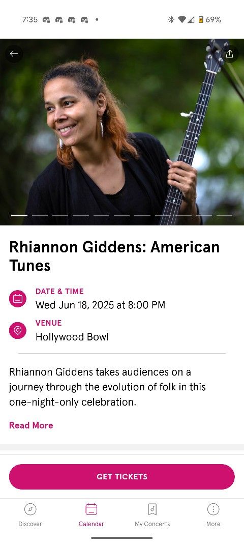 ✨🎫 ($39 For All Tickets )To Rhiannon Giddens Hollywood Bowl. Tonight 8pm✨