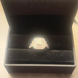 White Gold Engagement Ring Real Diamonds, Lab Made