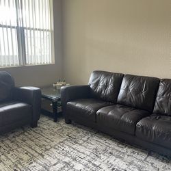 Sofa, sofa chair and coffee table