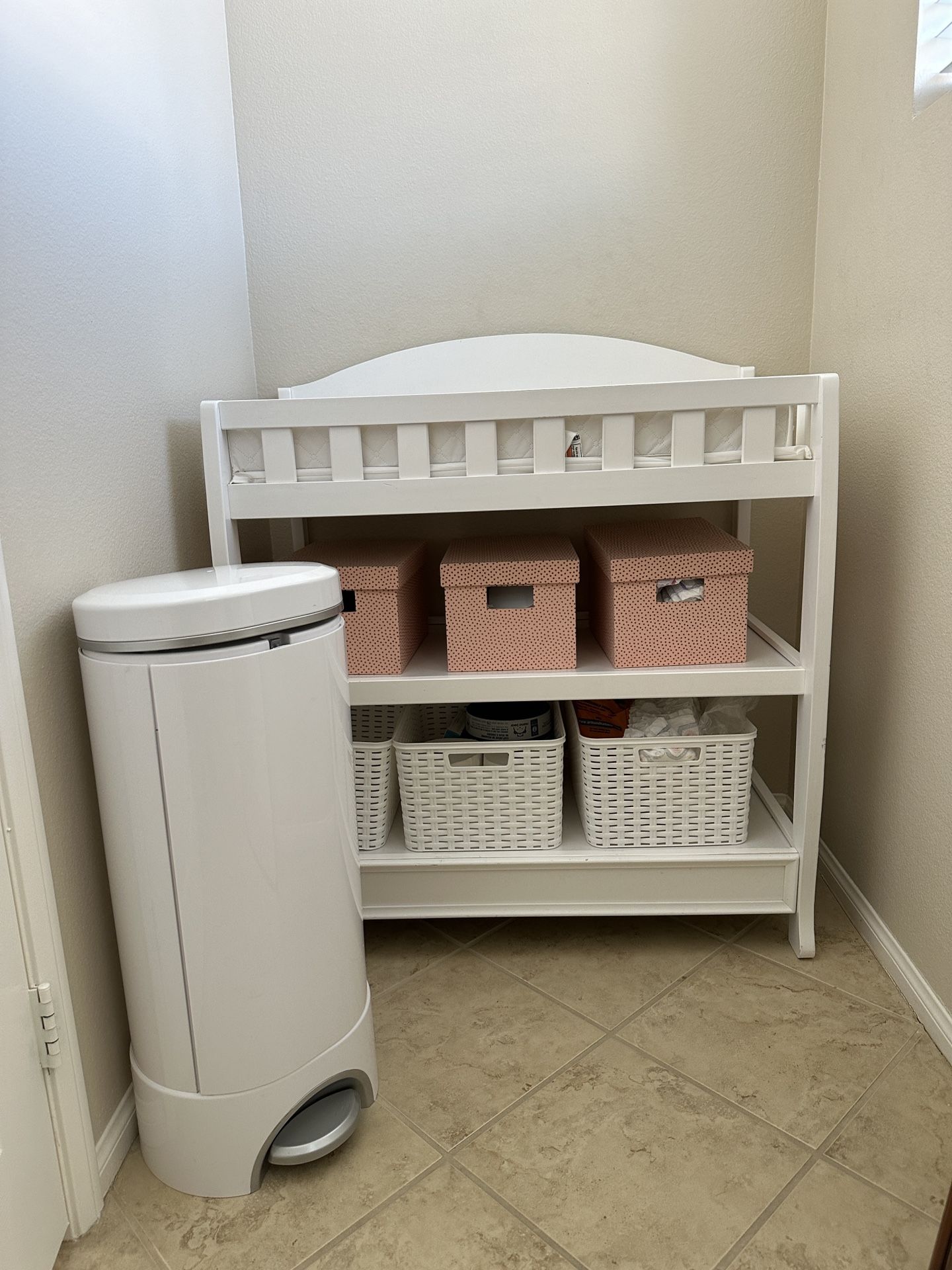 Changing Table and diaper Pale 