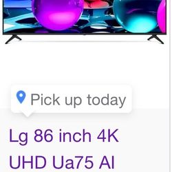 86” LG Ua75 AL