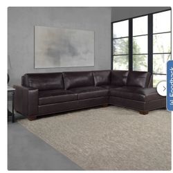 2-piece Leather Sectional