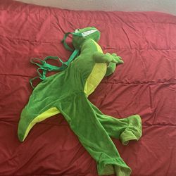 Riding On A Dinasaur Costume