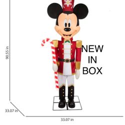 Disney Animatronic 90.55-Inches Freestanding Mouse Free standing decoration with White LED Lights
