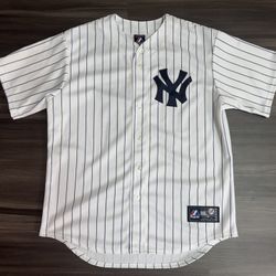 Majestic New York Yankees DOSSAL #10 Pinstripe Stitched Jersey Men’s Large 