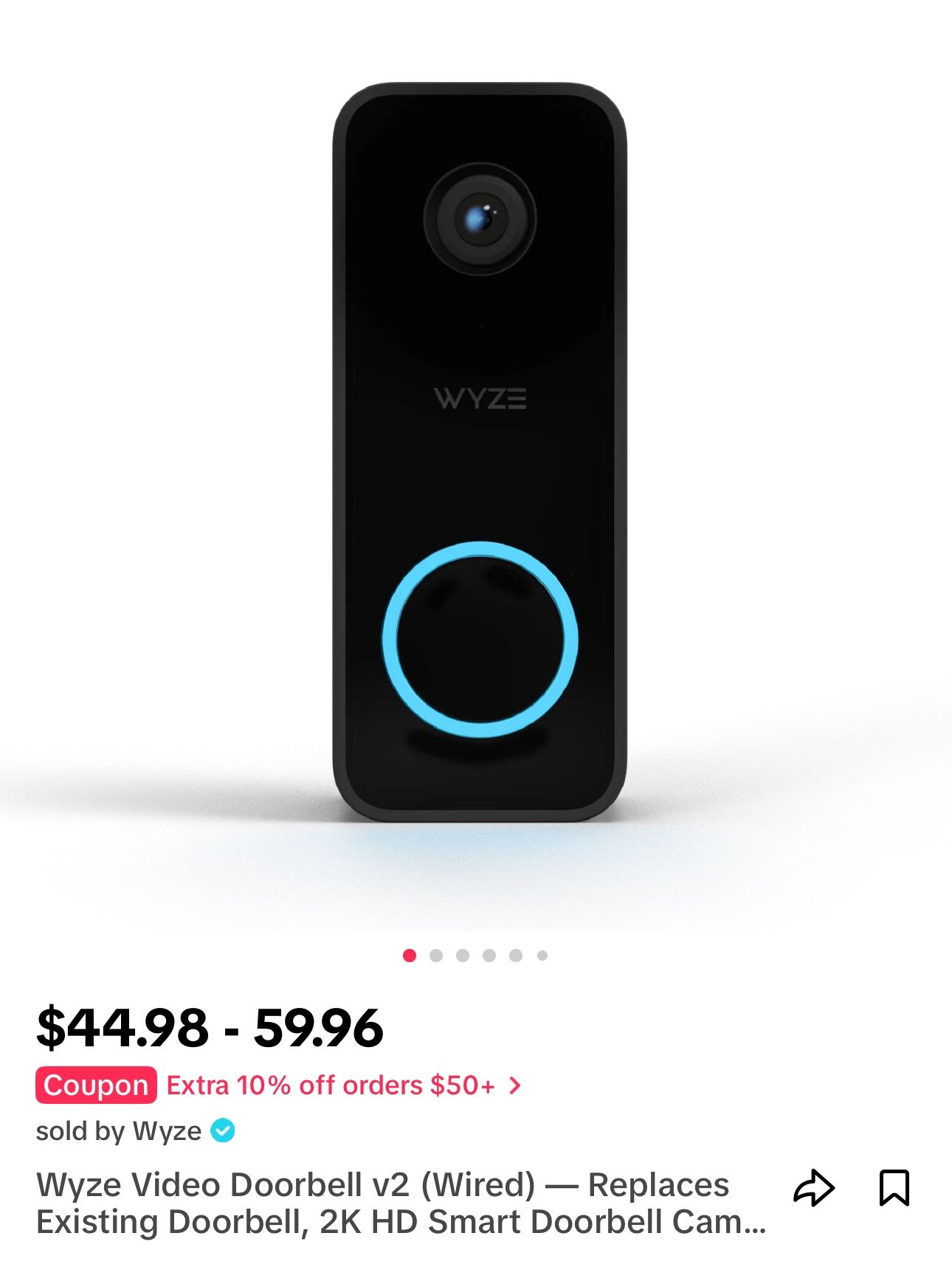 Wyze Wired 2k  Video Bell