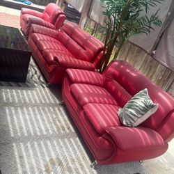 Red Couch Set 