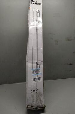 Reinforced 42x80 Retractable Baby Gate with Rods Black